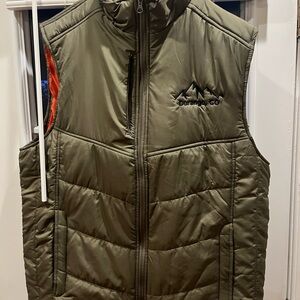 Port Authority Olive and Orange Puffer Vest